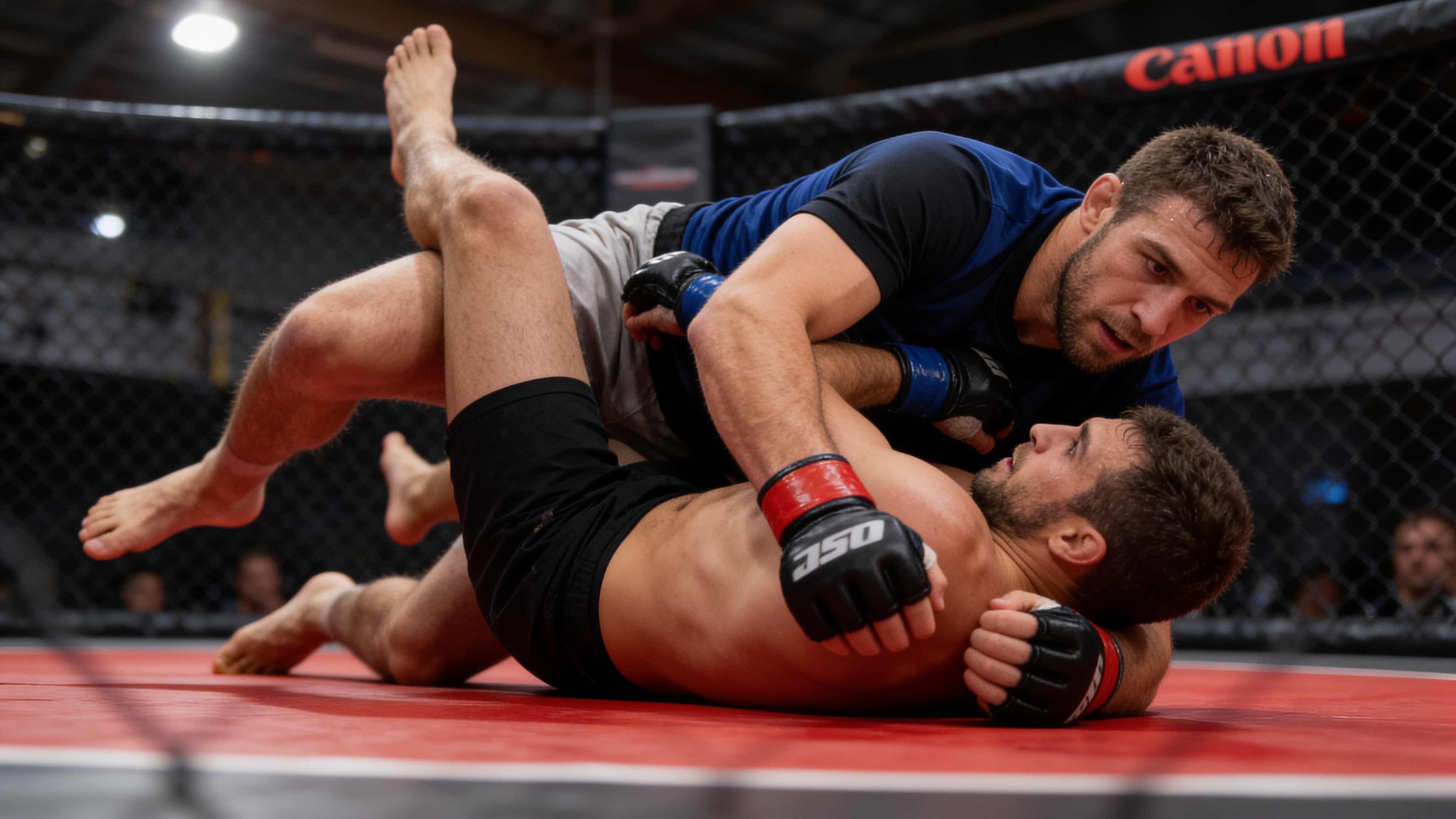 Projection au sol lors d un takedown en MMA