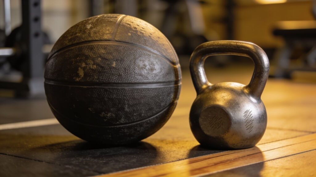 Medicine ball et kettlebell pour le travail de puissance au MMA