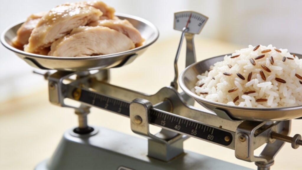 Peser ses portions pour une prise de muscle sec contrôlée