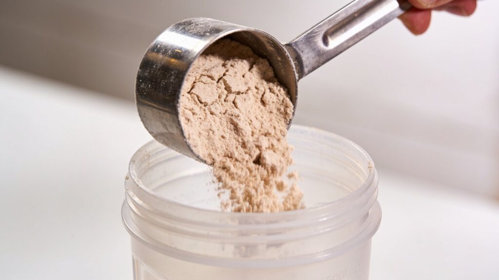 Portion de whey pour un combattant de MMA